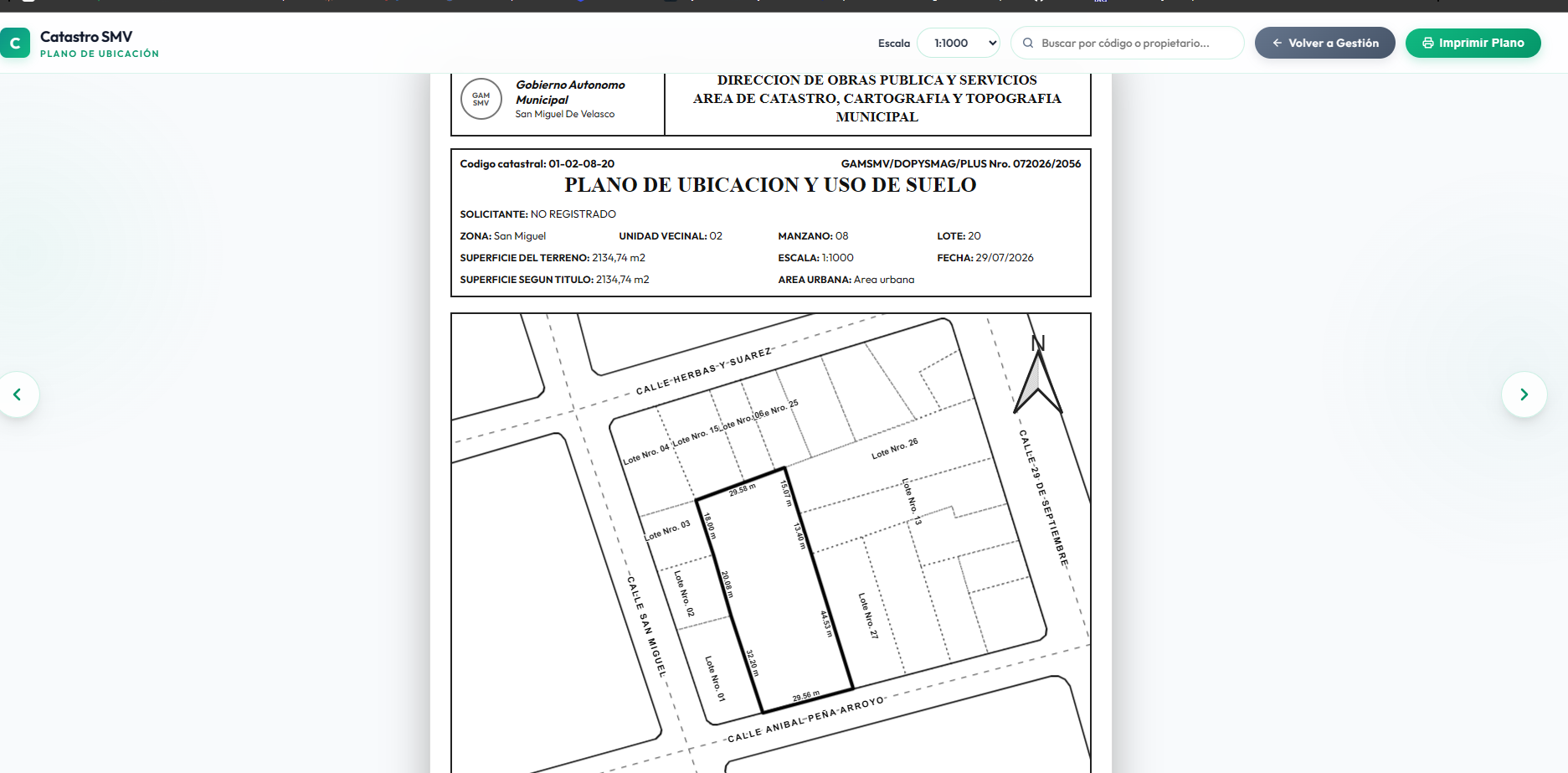 Plano de Ubicación y Uso de Suelo